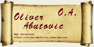 Oliver Abutović vizit kartica